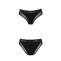 Трусики з прозорою вставкою Passion PS002 PANTIES S, black — Переглянути зображення 5