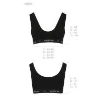 Спортивний топ з широкою гумкою Passion PS004 TOP L, black — Переглянути зображення 6