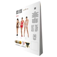 Бодістокінг мінісукня з метеликами Passion BS090 One Size black — Переглянути зображення 9