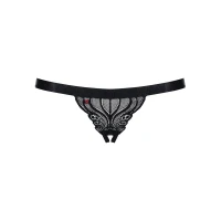 Мереживні танги з доступом Obsessive 828-THC-1 crotchless thong L/XL, чорні — Переглянути зображення 5