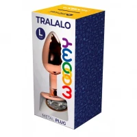 Металева анальна пробка Wooomy Tralalo Rose Gold Metal Plug Size L, діаметр 4 см, довжина 9 см — Просмотреть изображение 2