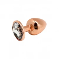 Металева анальна пробка Wooomy Tralalo Rose Gold Metal Plug Size L, діаметр 4 см, довжина 9 см — Просмотреть изображение 1