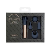 Вібромасажер Pillow Talk Secrets Desires 6-Piece Mini Massager Set - Navy — Просмотреть изображение 1