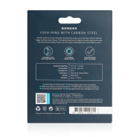 Эрекционное кольцо Boners Cock Ring With Steel Core, стальные вставки, внутренний диаметр 3,7 см