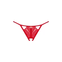 Трусики з доступом Obsessive Ingridia crotchless thong XL/2XL, червоні — Просмотреть изображение 3