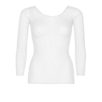 Сітчастий топ Leg Avenue Long Sleeves T-Shirts White, One Size — Переглянути зображення 3