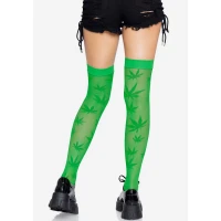 Панчохи з малюнком Leg Avenue 420 Net thigh highs Green — Просмотреть изображение 2