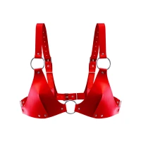 Ліф з натуральної шкіри Feral Feelings - Bikini Top Red — Переглянути зображення 1