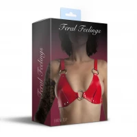 Ліф з натуральної шкіри Feral Feelings - Bikini Top Red — Переглянути зображення 4