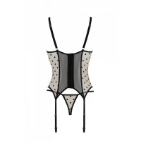 Корсет Passion MARINA CORSET, L/XL, beige, з відкритими чашками — Переглянути зображення 4