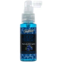 Спрей для мінету Doc Johnson GoodHead DeepThroat Spray - Blue Raspberry 59 мл для глибокого мінету — Переглянути зображення 1