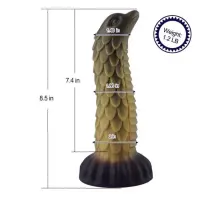 Фалоімітатор для секс-машин Hismith 8.5″ Squama Beast Silicone Dildo Monster Series, KlicLok — Переглянути зображення 2