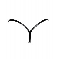 Трусики з мокрим ефектом Noir Handmade P008 Powerwetlook panty with gold clasp, S, на застібках