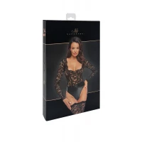 Боді Noir Handmade F296 Psyche, S, мереживо, довгий рукав, низ під латекс, з доступом — Переглянути зображення 8
