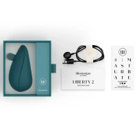Вакуумний кліторальний стимулятор Womanizer Liberty 2 Dark Petrol, 8 режимів, магнітна кришечка — Переглянути зображення 12