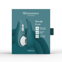 Вакуумный клиторальный стимулятор Womanizer Liberty 2 Dark Petrol, 8 режимов, магнитная крышечка — Просмотреть изображение 10