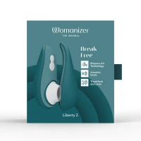 Вакуумний кліторальний стимулятор Womanizer Liberty 2 Dark Petrol, 8 режимів, магнітна кришечка — Переглянути зображення 18