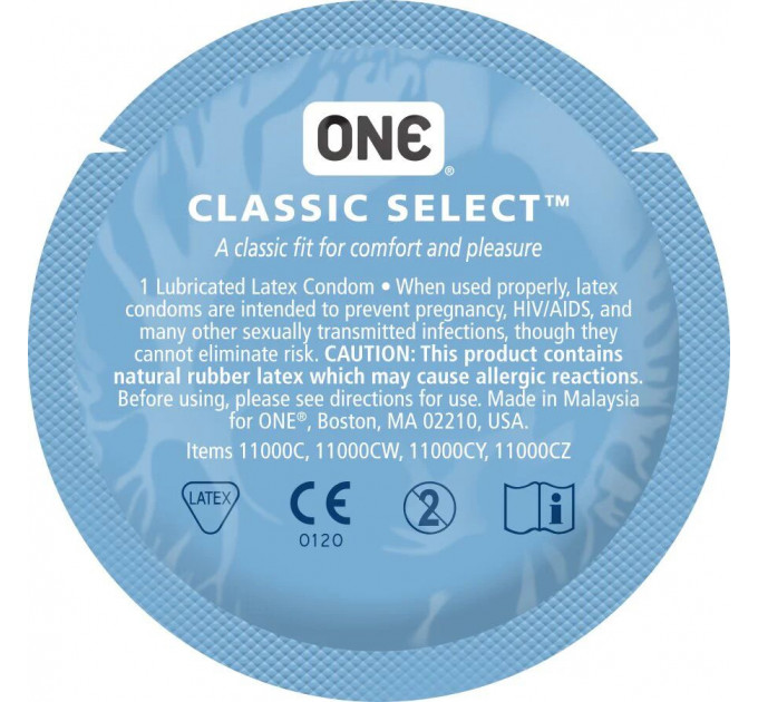 Презерватив ONE Classic Select MSM Collection, 1 шт, гладенький, зі змазкою, дизайнерське паковання