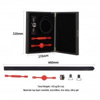 Набір кляпів LOCKINK Ball-Gag &amp; Gag-bite Set, чорний, шкіряний ремінь, 2 насадки – куля та трензель — Переглянути зображення 8