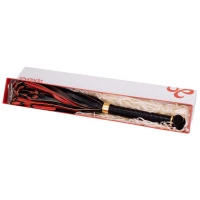 Паддл LOCKINK SEVANDA Braided-handle Spanking Paddle, чорно-червоний, гладенький, з плетінням на ручці — Переглянути зображення 11