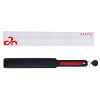 Паддл LOCKINK SEVANDA Braided-handle Spanking Paddle, чорно-червоний, гладенький, з плетінням на ручці — Переглянути зображення 7