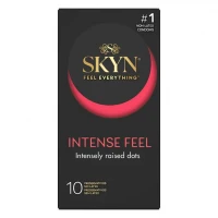 Безлатексні преміум-презервативи SKYN Intense Feel 10 шт, точковий рельєф — Переглянути зображення 1