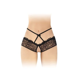 Трусики з відкритим доступом Fashion Secret Celia Black, лямки на талії