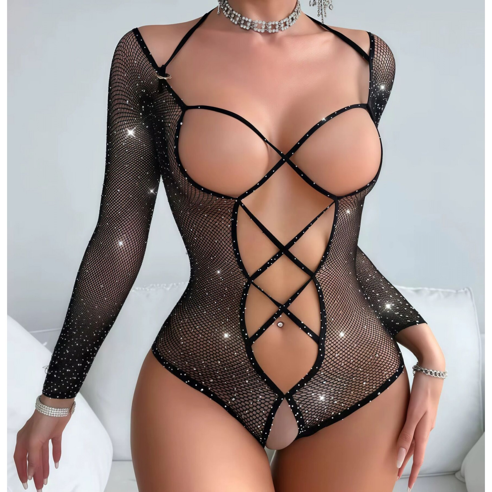 Бодістокінг JSY WW7203 Black One Size