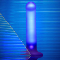 Светящийся дилдо Strap-On-Me Glow-LED Dildo Purple - M — Просмотреть изображение 7