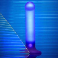 Дилдо, що світиться Strap-On-Me Glow-LED Dildo Purple - M — Просмотреть изображение 7