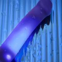 Светящийся дилдо Strap-On-Me Glow-LED Dildo Purple - M — Просмотреть изображение 8
