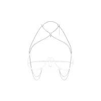 Прикраса на тіло Obsessive Lustique White harness bra S/M/L — Просмотреть изображение 2
