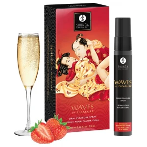 Спрей для посилення слиновиділення Shunga Waves of Pleasure Strawberry Sparkling Wine