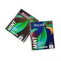 Презервативи Holographic Recare Ultra Thin Mint Condoms 3шт, ультратонкі, аромат: м'ята — Просмотреть изображение 3