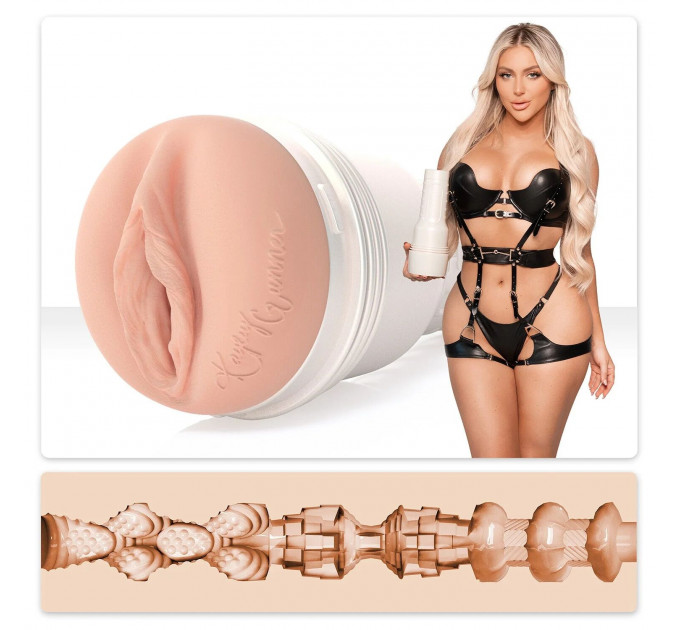 Мастурбатор Fleshlight Girls: Kayley Gunner Fully Loaded, зі зліпка вульви моделі, дуже ніжний