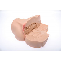 Мастурбатор-полуторс Naked Factory LAURA, вагина + анус, очень реалистичный, сквозной — Просмотреть изображение 4