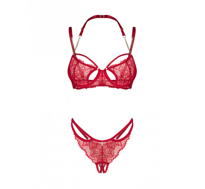Комплект Obsessive Matildea 2-pcs crotchless set L/XL