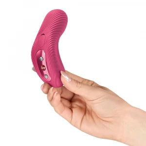 Накладний вібратор Fun Factory LAYA III Raspberry, ефект постукування пальцем