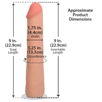 Фалоімітатор Doc Johnson The Realistic Cock ULTRASKYN - 9 Inch Vanilla — Переглянути зображення 5