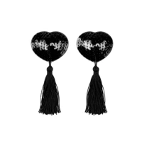 Пестис-сердечки з кісточками Art of Sex - Sparkling Hearts, чорний — Переглянути зображення 2