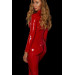 Комбінезон лакований D&A Annette, L, червоний