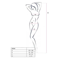Бодістокінг Passion BS056 white, комбінезон, імітація панчох — Переглянути зображення 4