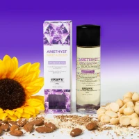Масажна олія EXSENS Amethyst Sweet Almond (розслаблювальна, з аметистом) 100мл, натуральна — Переглянути зображення 6