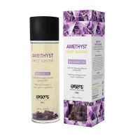 Масажна олія EXSENS Amethyst Sweet Almond (розслаблювальна, з аметистом) 100мл, натуральна — Переглянути зображення 1