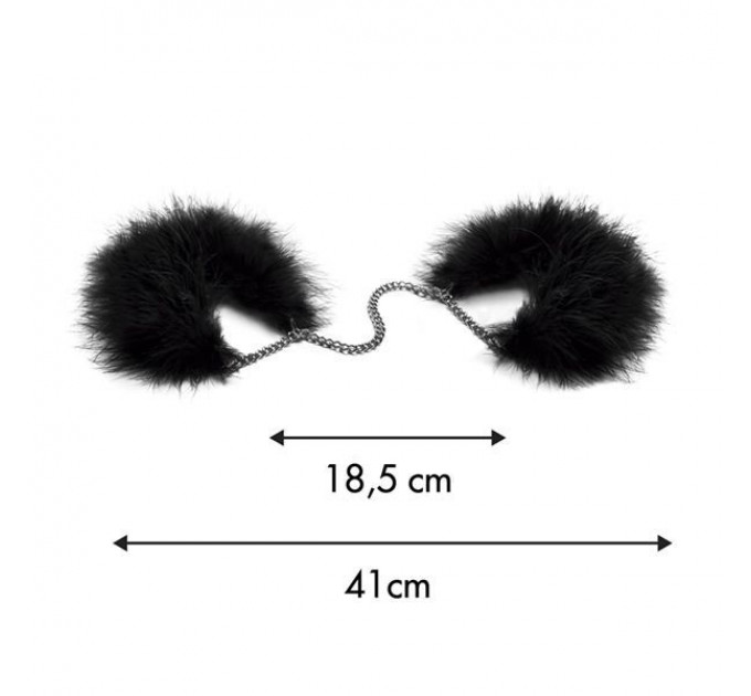 Пухнасті наручники Bijoux Indiscrets Za za zu - feahter handcuffs, пір'яні, подарункова упаковка