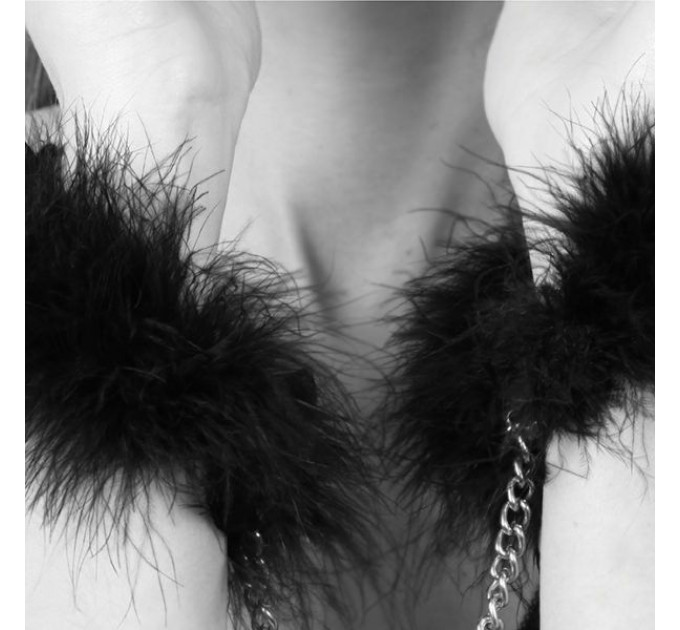 Пухнасті наручники Bijoux Indiscrets Za za zu - feahter handcuffs, пір'яні, подарункова упаковка