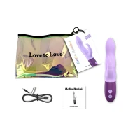 Вібратор-кролик Love To Love Hello Rabbit Violet з гнучким стовбуром і стимуляцією точки G, 2 мотори — Переглянути зображення 6