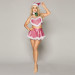Новорічний еротичний костюм «Блискуча Шеллі» One Size Pink