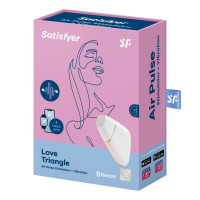 Вакуумный клиторальный стимулятор Satisfyer Love Triangle White с управлением через интернет — Просмотреть изображение 7
