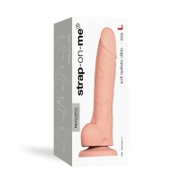 Реалістичний фалоімітатор Strap-On-Me SOFT REALISTIC DILDO Vanilla - Size L — Переглянути зображення 3